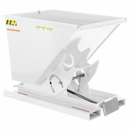 VESTIL Heavy Duty Self-Dump Hopper .50 Cubic Yard 6000 lb White D-50-HD-WHT